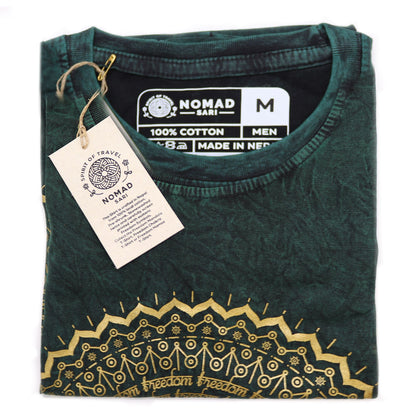 T-shirt Nomad Sari Petit Modèle - Mandala - Vert