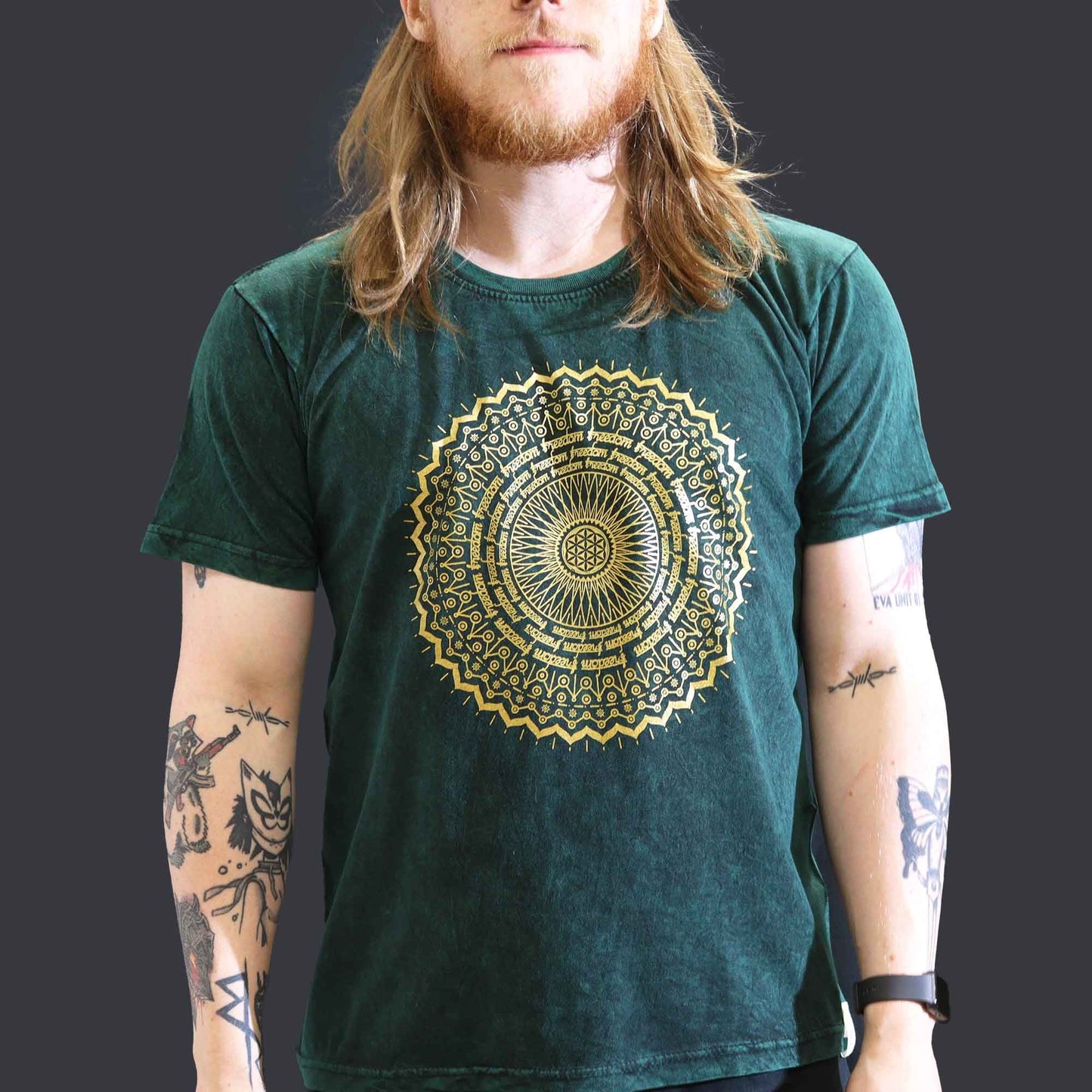 Camiseta Nomad Sari Grande - Mandala - Verde