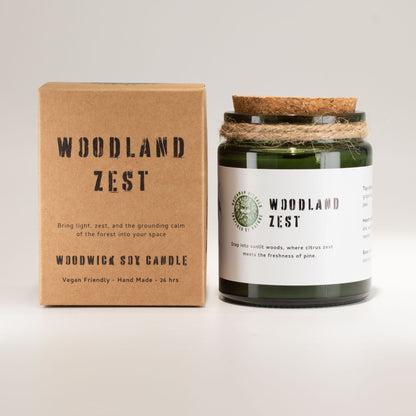 Vela de soja Greenman Woodwick - Woodland Zest