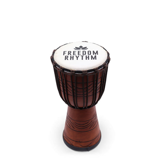 Tambor Djembe Pro Mediano - Ritmo de Libertad (alto) - 40 cm (18 cm de diámetro)