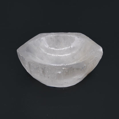 Cuenco hexagonal de selenita - 6cm