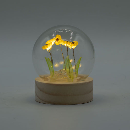 Dôme de jardin Floral Glow - 5 tournesols - LED à piles
