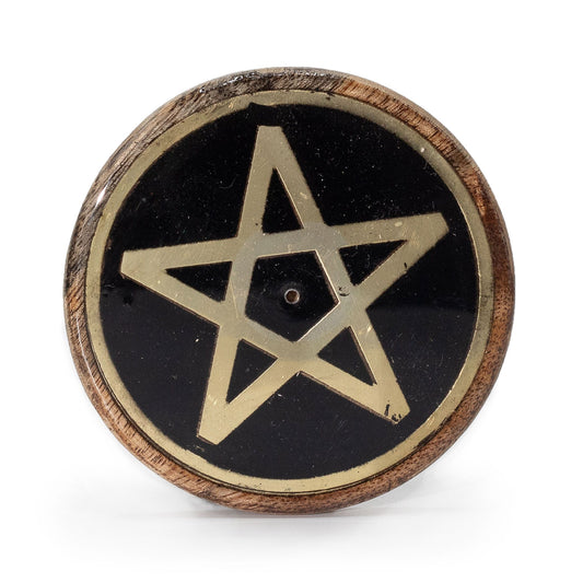 Gold und Schwarz auf Mangoholz – Pentagon
