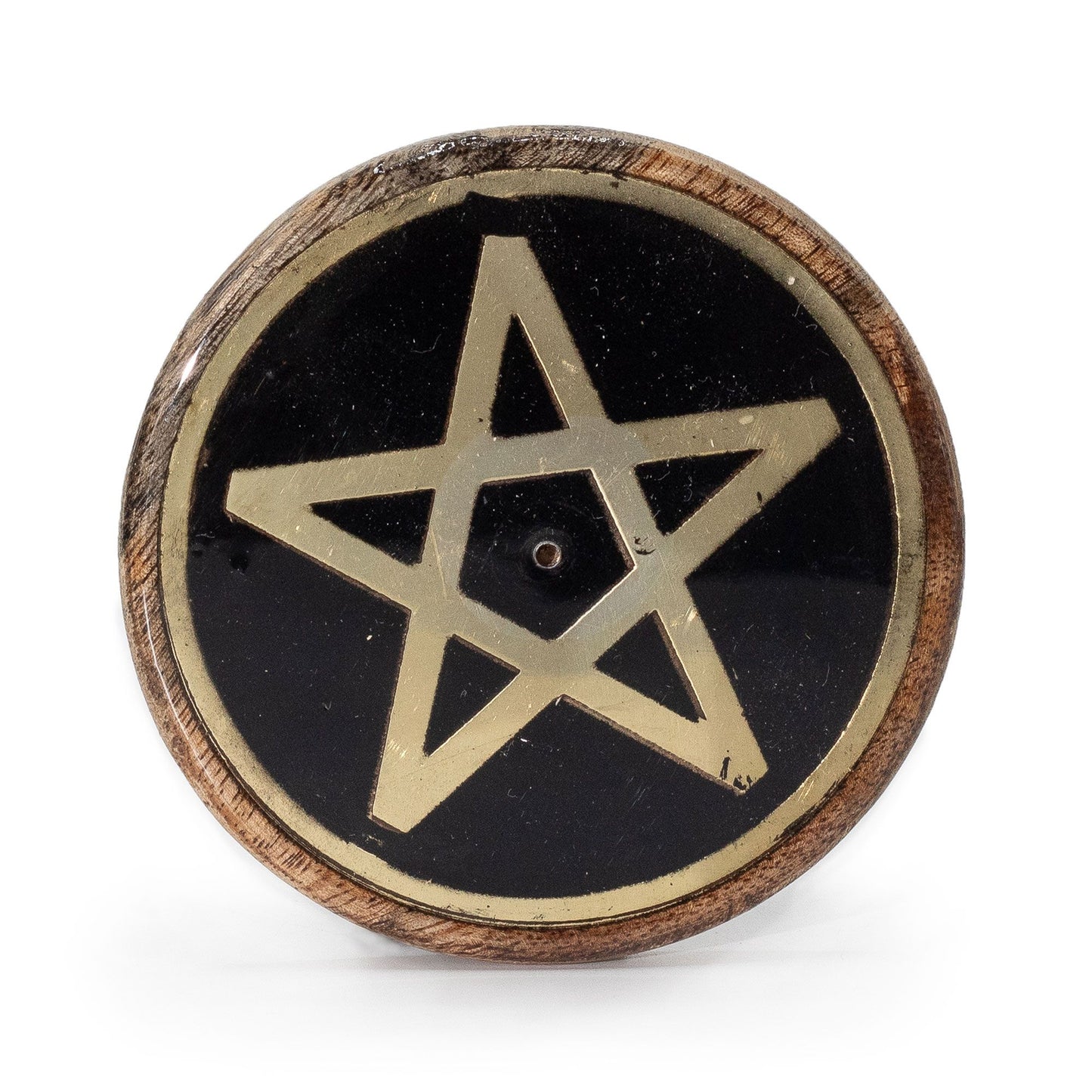 Or et noir sur bois de manguier - Pentagone