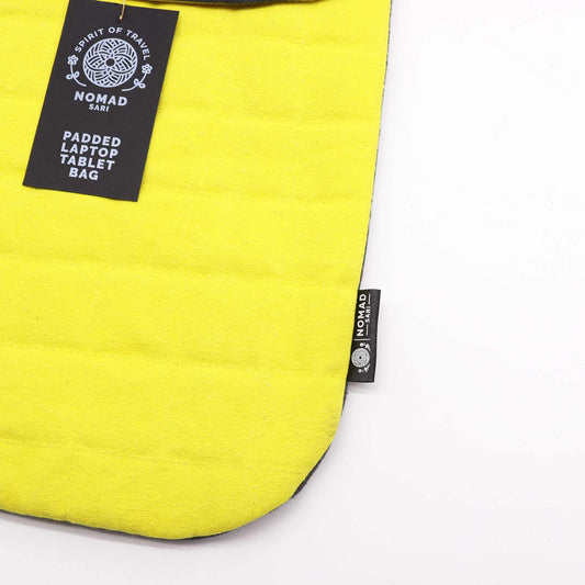 Gepolsterte Laptophülle - Crazy Yellow 14 oz