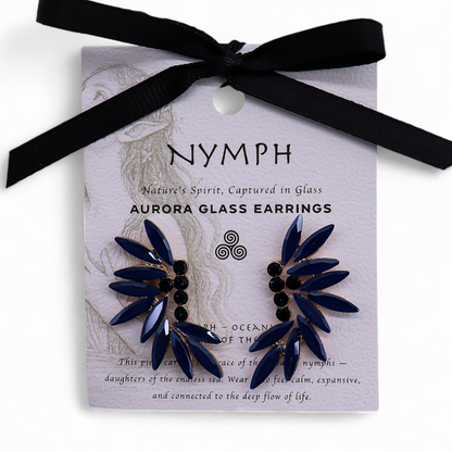 Azul Real - Vidrio Vintage - Hadas - Pendientes