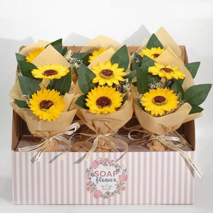 Seifenblume – Strauß aus zwei Sonnenblumen