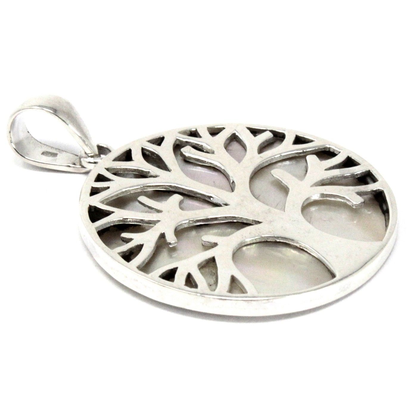 Colgante Plata Árbol de la Vida 30mm Madreperla