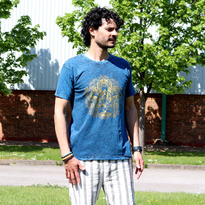 T-shirt Nomad Sari Medium - Hamsa - Bleu