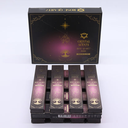 Encens purifiant au parfum de cristal de quartz rose - Rose