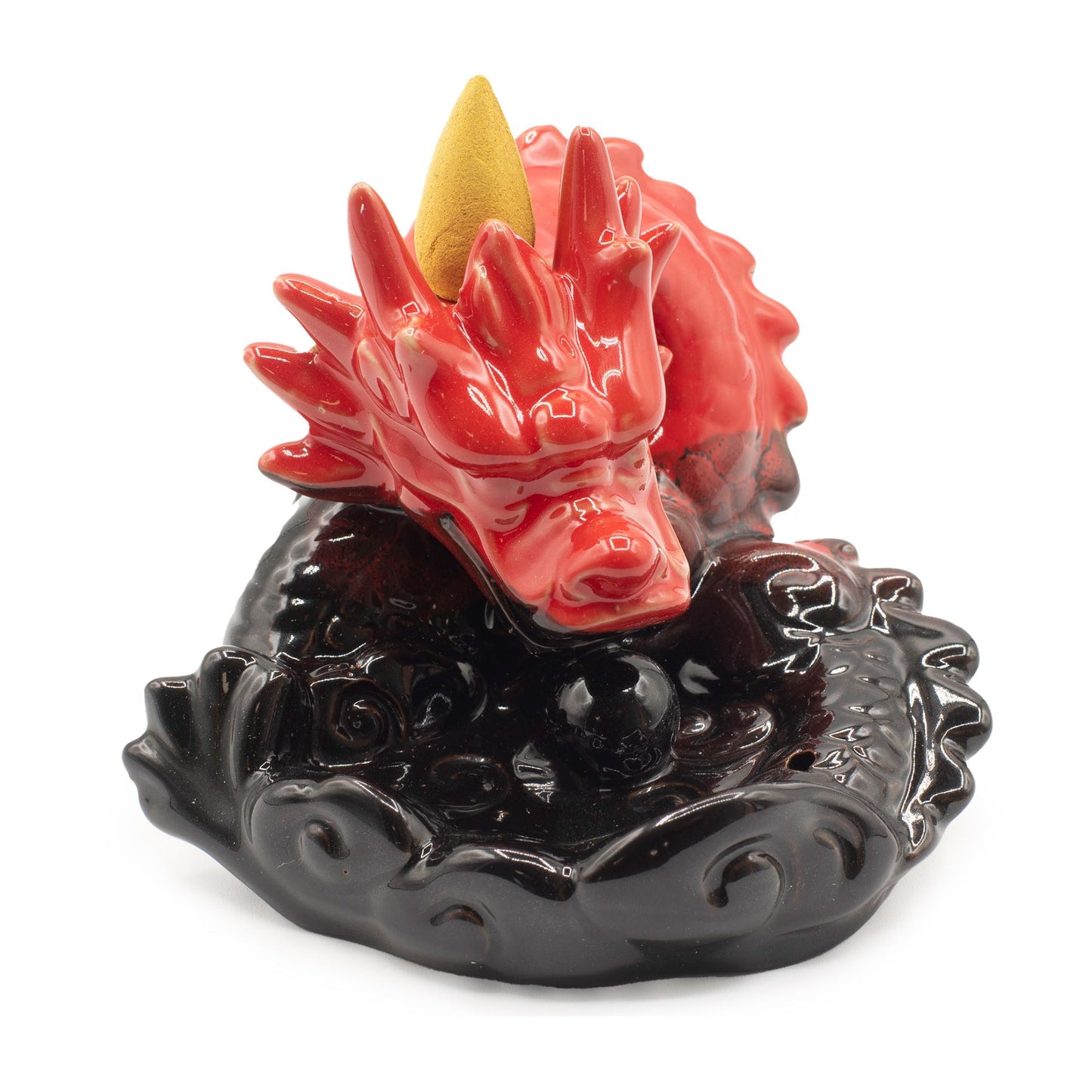 Brûleur d'encens à refoulement - Petit Dragon Rouge
