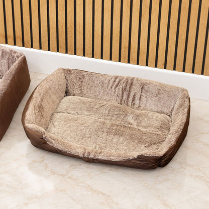 PAW Bed – Oso de peluche marrón pequeño – 60 × 45 × 17 cm