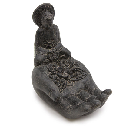 Buddha &amp; Hand-Räuchergefäß (Schwarz)