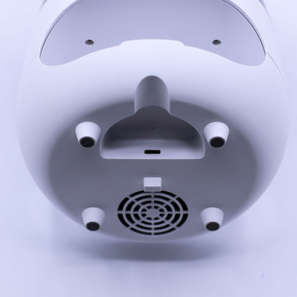 Difusor de aroma con efecto de llama de piedra de sal - USB blanco - Cambio de color y temporizador