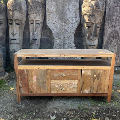 Soporte para TV grande - Madera reciclada