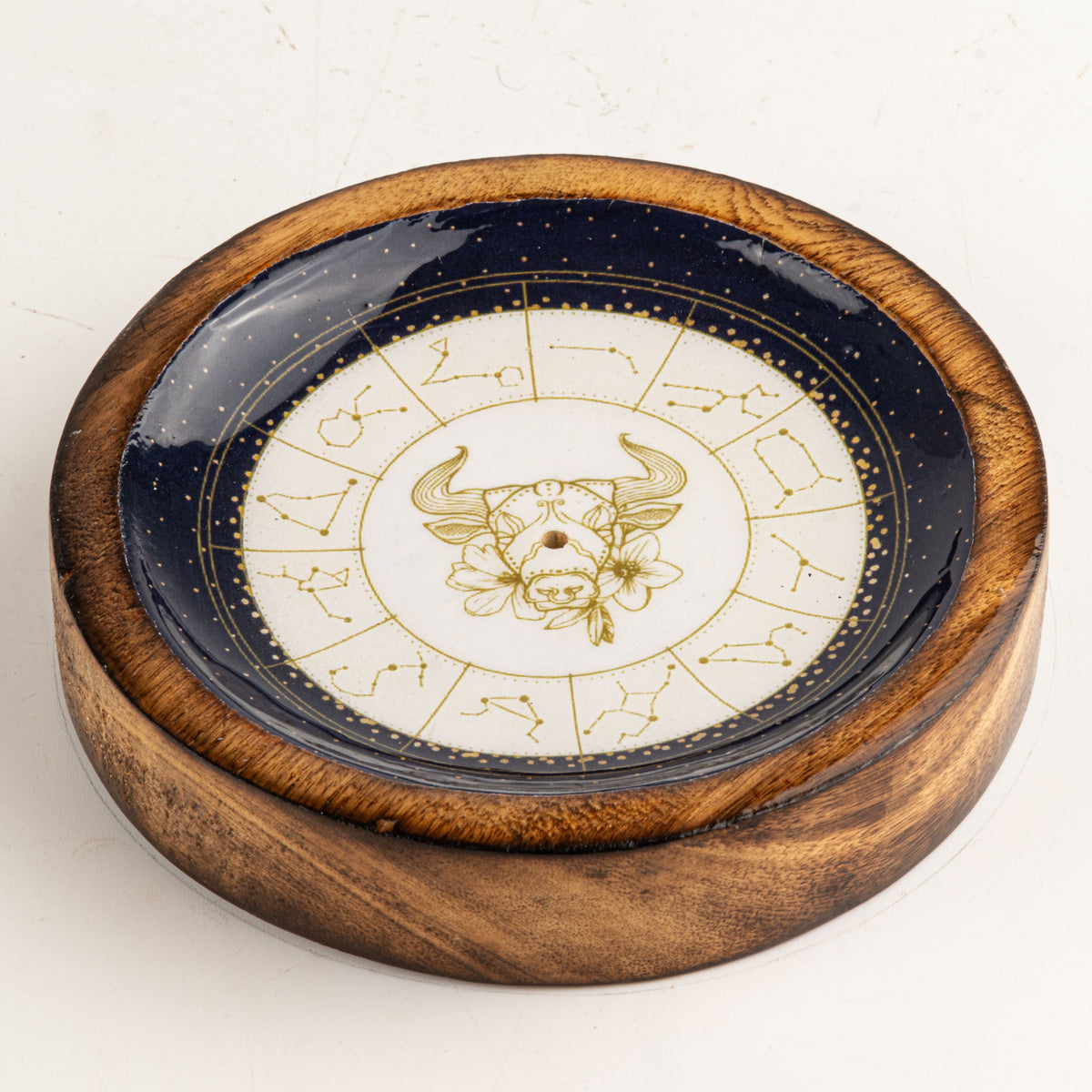 Mini cuenco y soporte para varitas de incienso Signo del Zodiaco – Tauro