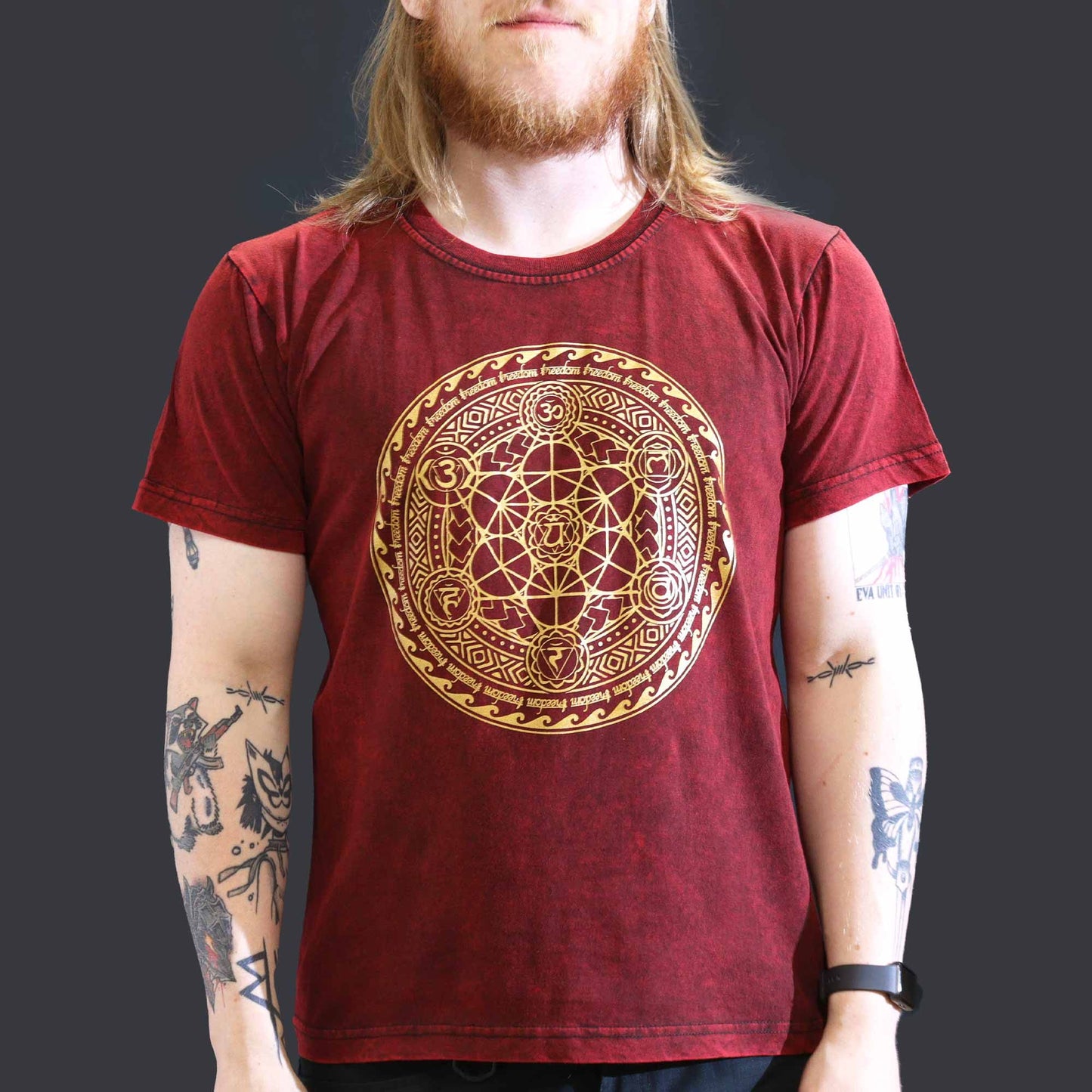 T-shirt Nomad Sari Large - Chakra - Bordeaux