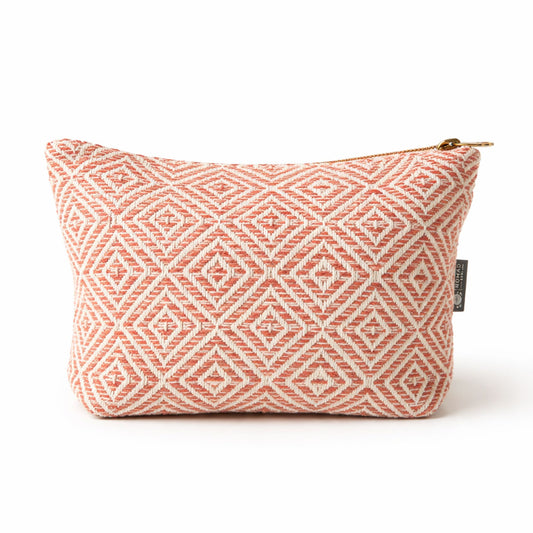 Kulturbeutel Nomad Sari Indischer Jacquard – Coral Labyrinth