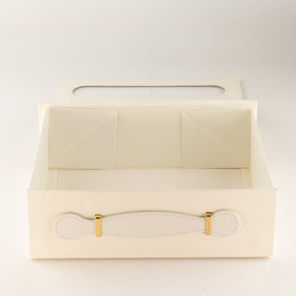 Caja de regalo plana - cesta mediana  (24x18.2x8cm) - Blanco