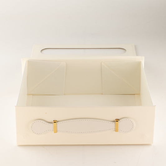 Caja de regalo plana - cesta mediana  (24x18.2x8cm) - Blanco