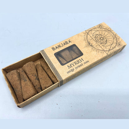 Banjara Räucherkegel in Pyramidenform – Myrrhe