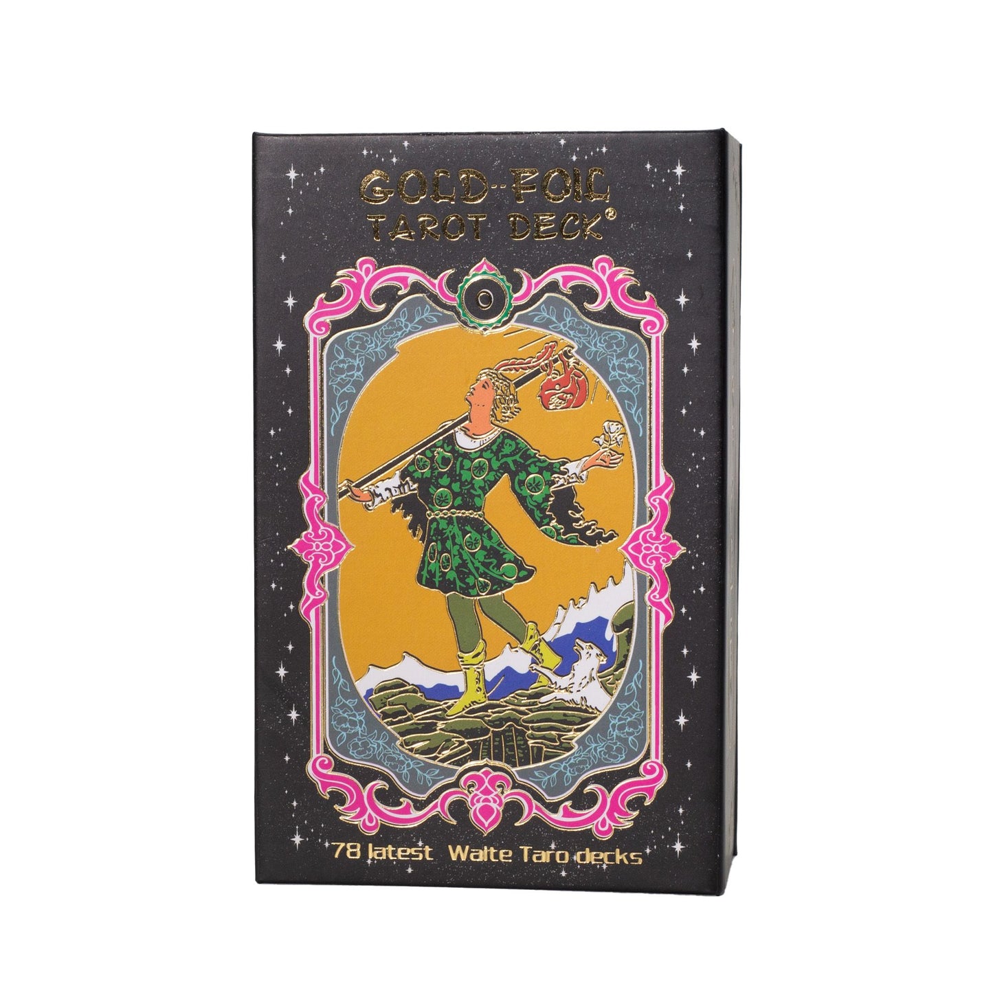 Juego de cartas de Tarot con lámina dorada - con folleto