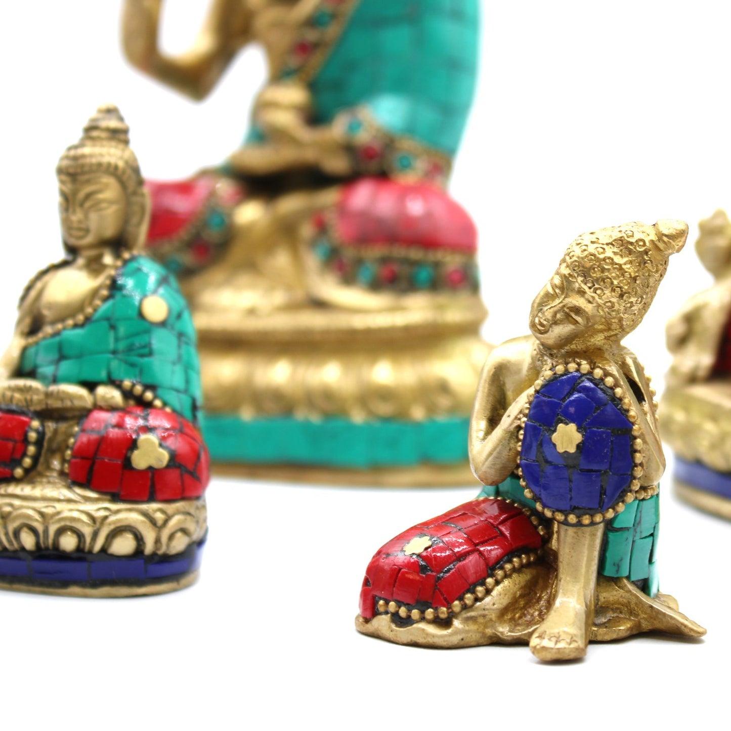 Figura de Buda de Latón - Pensando - 6.5 cm