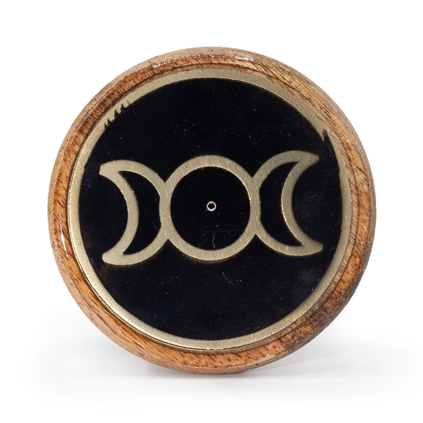 Or et noir sur bois de manguier - Triple Lune