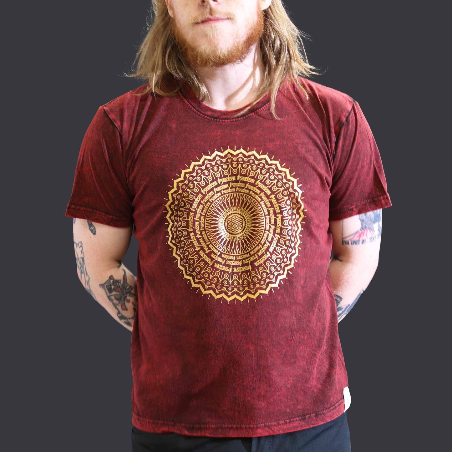 Camiseta Nomad Sari Grande - Mandala - Granate