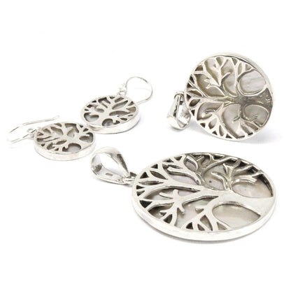 Colgante Plata Árbol de la Vida 30mm Madreperla