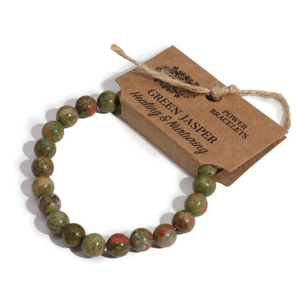 Brazalete de Energía Jaspe Verde 8mm