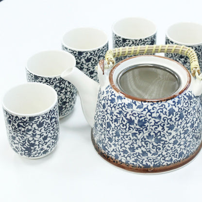 Set Tetera Cerámica Azul