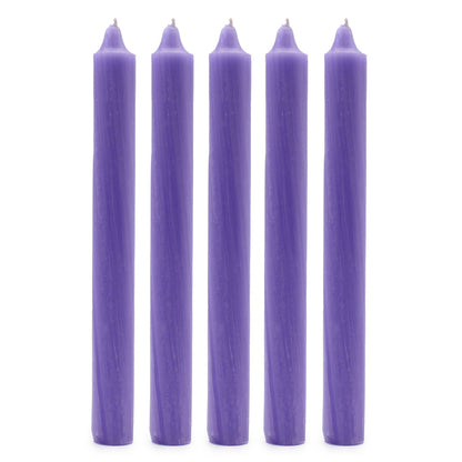 10 x Velas a Granel de Color Sólido - Lila Rústica - Paquete de 10