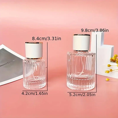 Flacons de parfum en verre avec vaporisateur et bouchon rose 30 ml