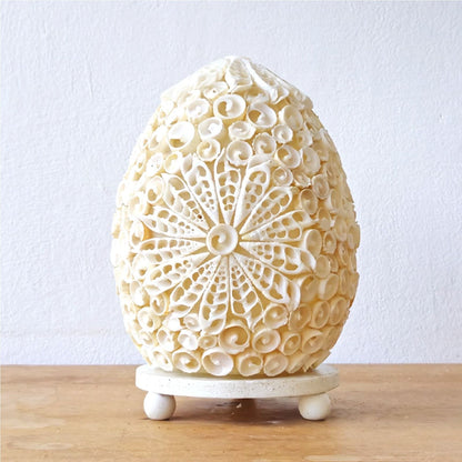 Lampe coquillage Boho - Coquillage ovale - 15 cm