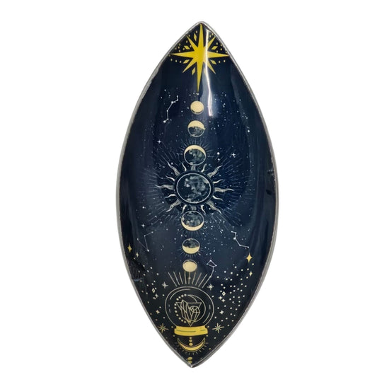 Emaillierter Räucherstäbchenhalter - Aluminium - Mondphasen des Tierkreises