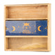 Bandeja de Tarot con Fases Lunares Azules y soporte para cartas