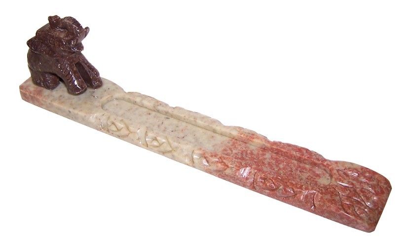 Porte-encens éléphant en stéatite