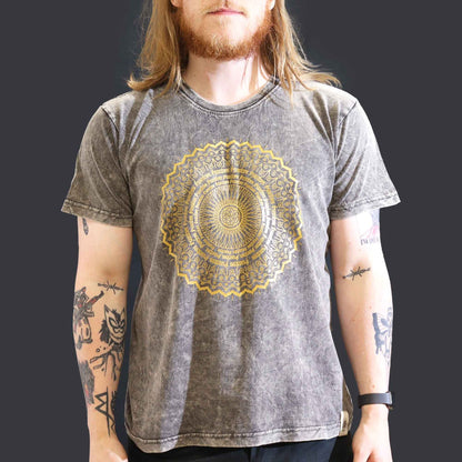 T-shirt Nomad Sari Large - Mandala - Gris foncé