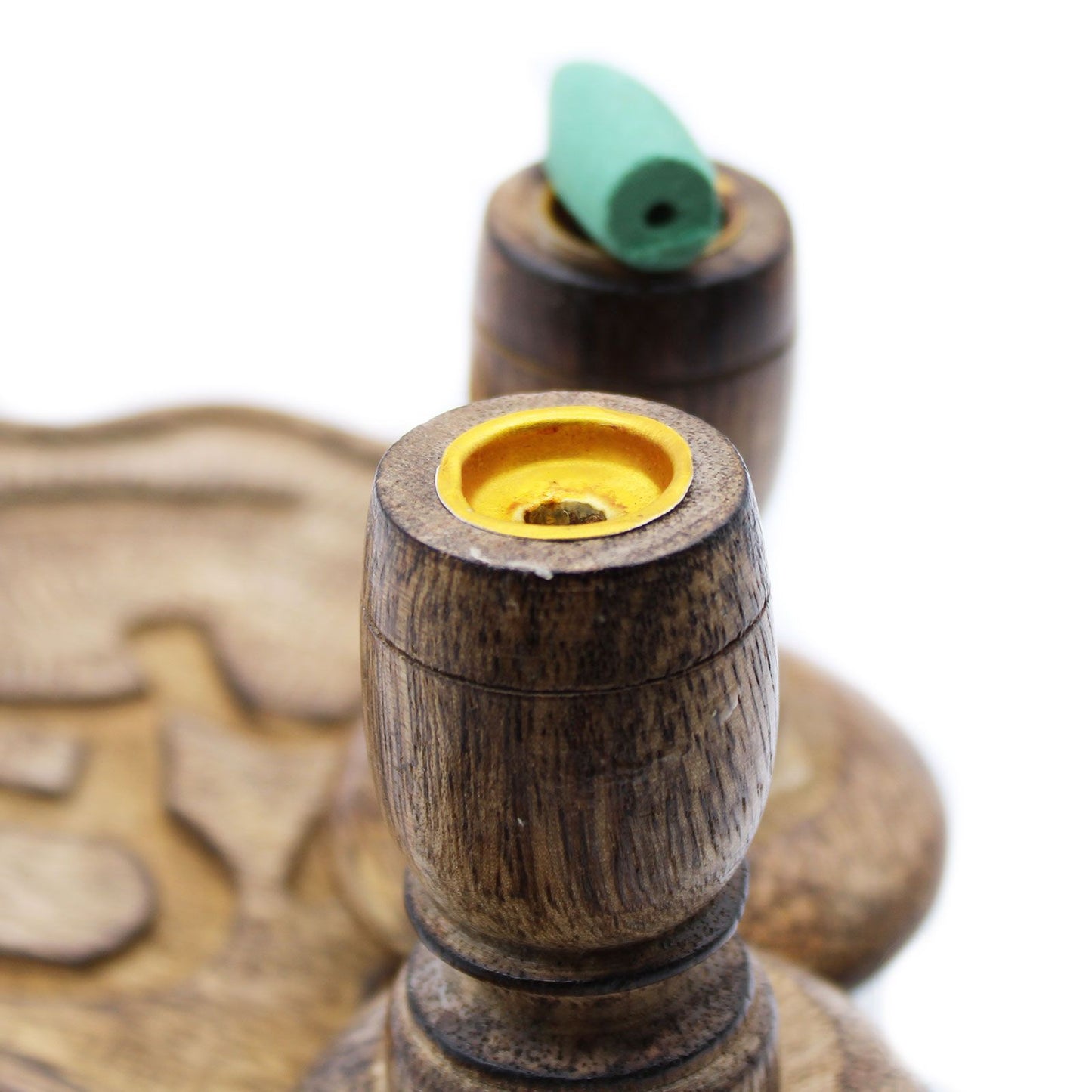 Kleiner Rückbrenner aus Mangoholz - Hamsa