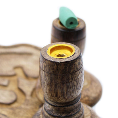 Kleiner Rückbrenner aus Mangoholz - Hamsa