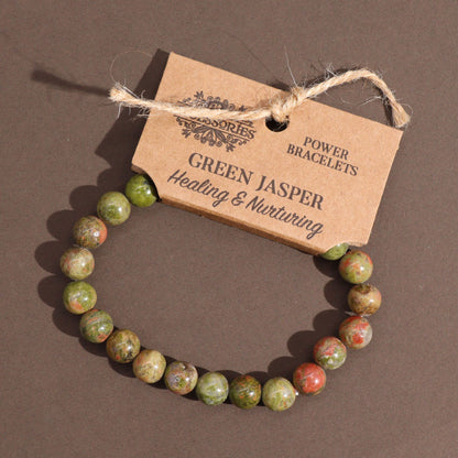 Brazalete de Energía Jaspe Verde 8mm