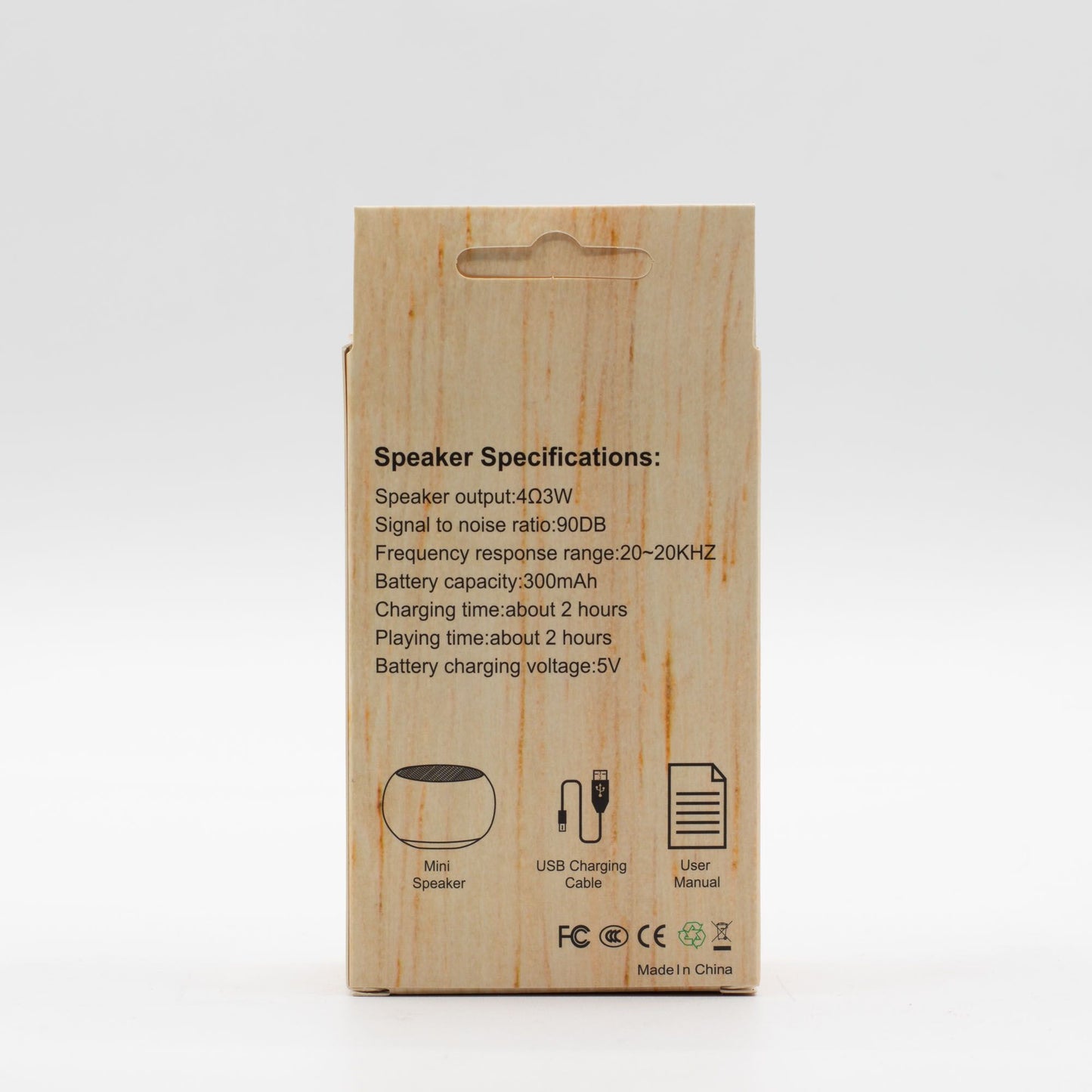 Mini enceinte en bois avec Effet Mandela