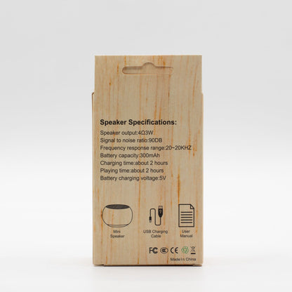 Mini enceinte en bois avec Effet Mandela