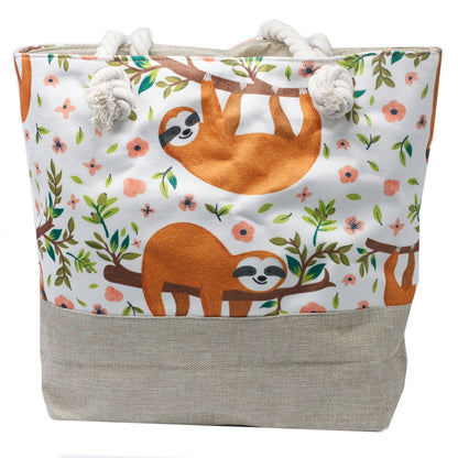 Bolso Shopper Asa Cuerda Perezosos
