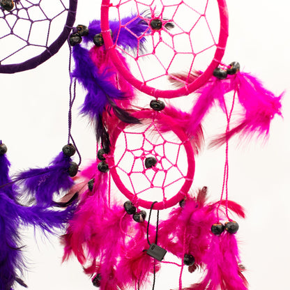 Atrapasueños Bali Aro Mediano Turquesa/Rosa/Morado