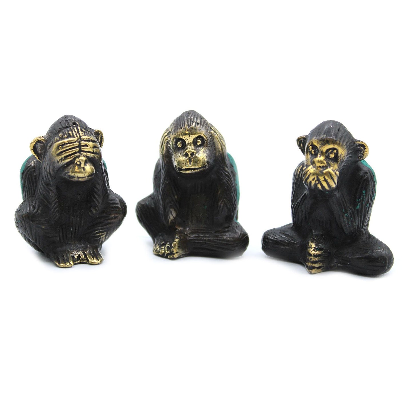 Lot de 3 - Ne vois pas le mal, etc. - Singes