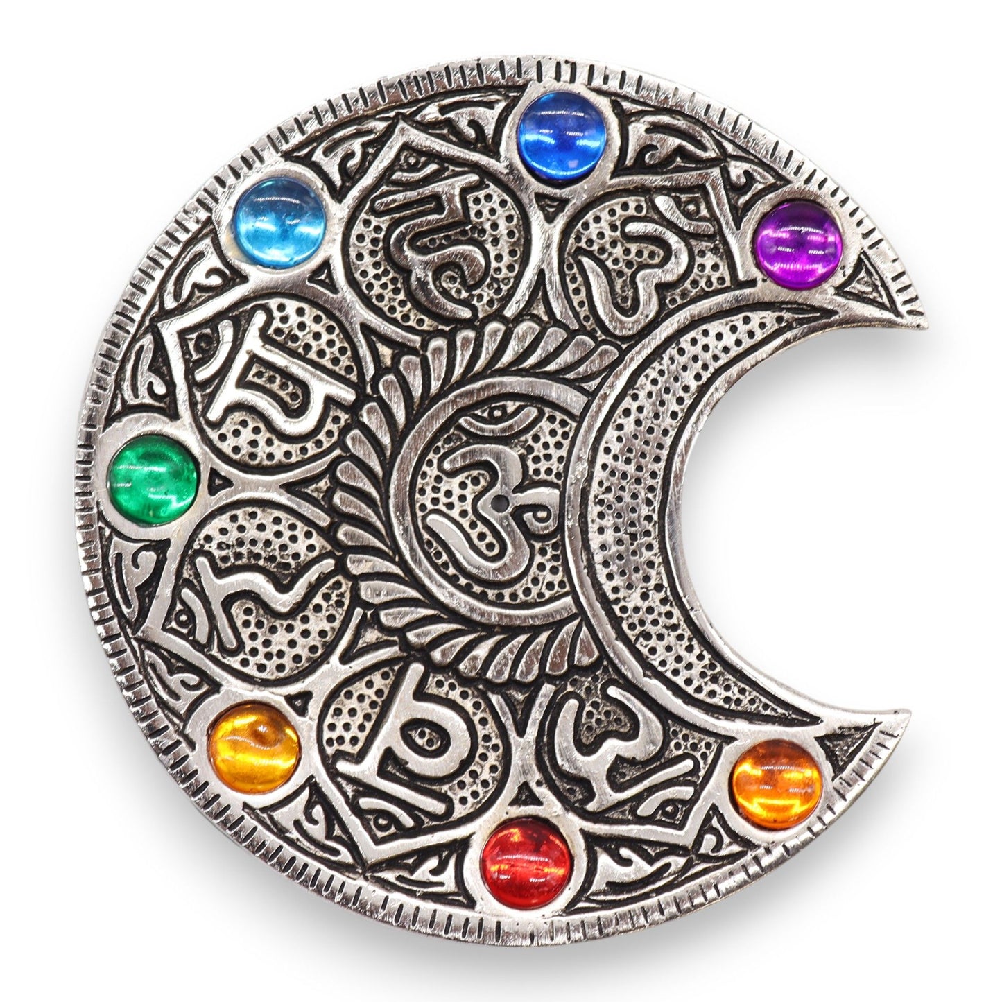 Räucherstäbchenhalter „Sieben Chakren, Mond“, 11,5 cm