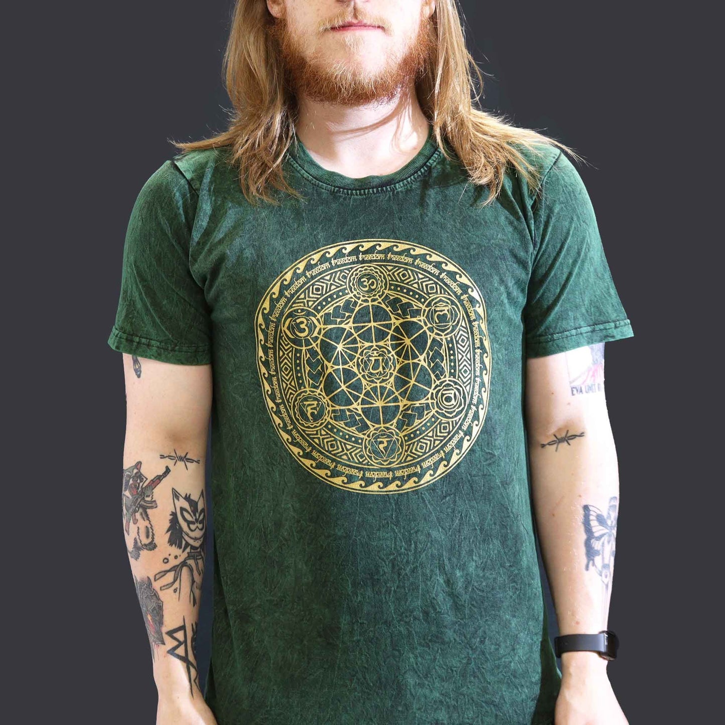 Nomad Sari Kleines T-Shirt – Chakra – Grün