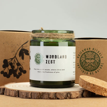 Vela de soja Greenman Woodwick - Woodland Zest